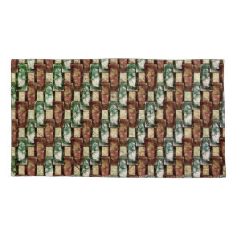 Partes retangulares verdes, escura e manchada