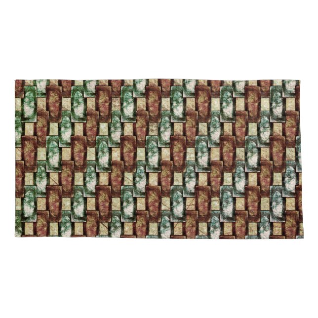 Partes retangulares verdes, escura e manchada (Traseira - Esquerda)