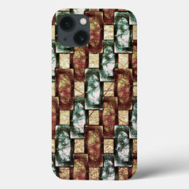 Partes retangulares verdes, escura e manchada