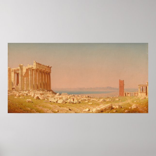 Parthenon Ruins - Sanford Gifford Fine Art Poster (Frente)