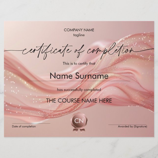 Participação no Certificado de Conclusão Moderno (Frente)