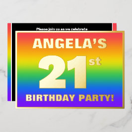 Partido aniversário de 21 anos: Padrão Colorido e