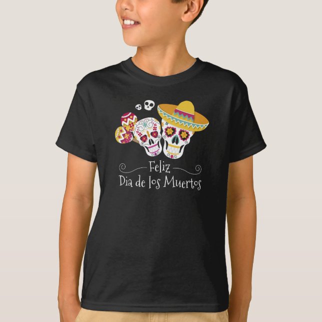 Partido Colorido do Dia de Muertos | Camiseta (Frente)