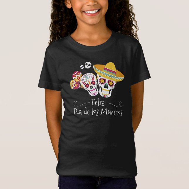 Partido Colorido do Dia de Muertos | Camiseta (Frente)