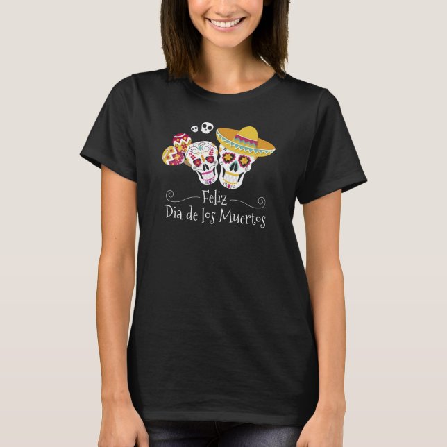 Partido Colorido do Dia de Muertos | Camiseta (Frente)