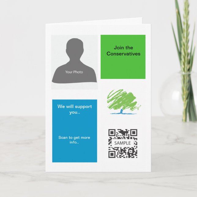 Partido conservador do modelo do cartão (Frente)