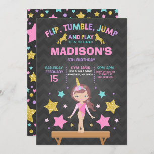 Partido da ginástica do unicórnio do convite da