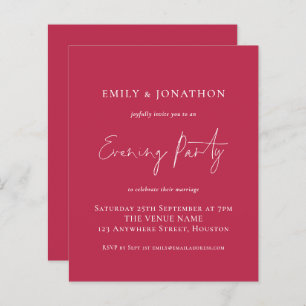 Partido da Noite do Casamento Magenta de Orçamento