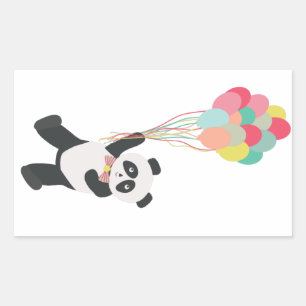 Partido da panda - panda com etiqueta dos balões