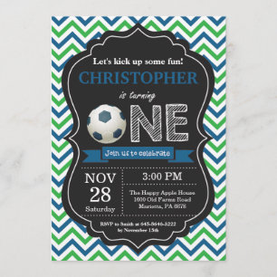 Partido de primeiro aniversario do convite do