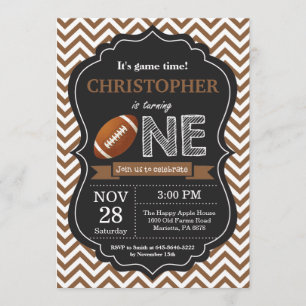 Partido de primeiro aniversario do convite do