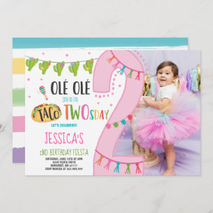 Partido de Twosday do Taco do convite do segundo