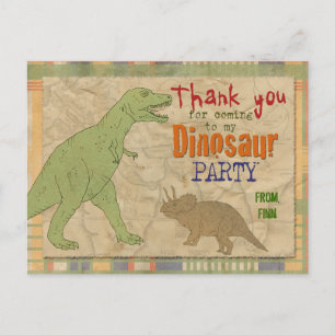 Partido Dinossauro Obrigado Cartão Postal
