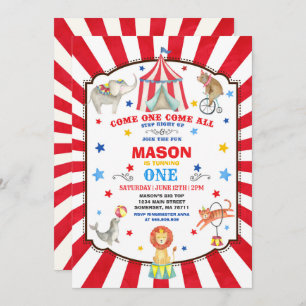 Partido do circo do convite do aniversário do