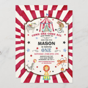 Partido do circo do convite do aniversário do