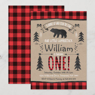 Partido do lenhador do convite do aniversário do