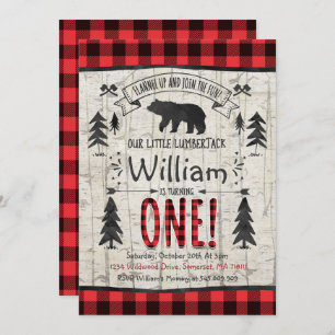 Partido do lenhador do convite do aniversário do