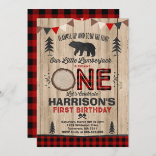 Partido do lenhador do convite do aniversário do