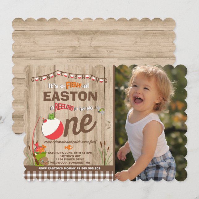 Partido do O-Peixe-Aliado um do convite do (Frente/Verso)