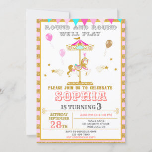 Partido do parque do carnaval do convite do