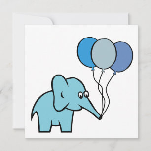 Partido Elefante - Anúncio de Nascimento - Azul