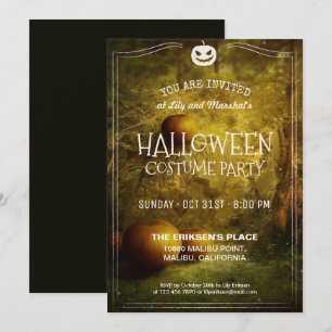 Partido Elegante Vintage Halloween Convite