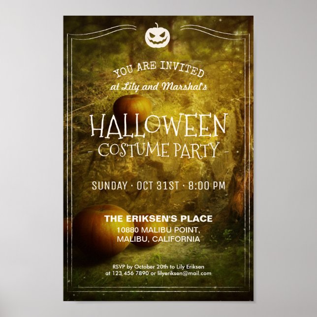 Partido Elegante Vintage Halloween | POSTER (Frente)
