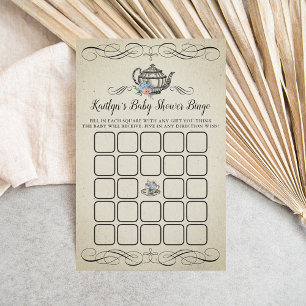 Partido Elegante Vintage Tea   Bingo Chá de frald
