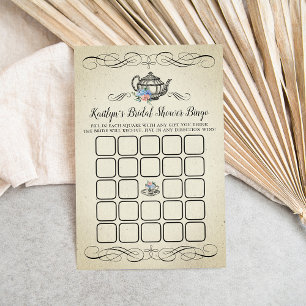 Partido Elegante Vintage Tea Bingo Chá de panel