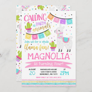 Partido inteiro do divertimento do lama do convite