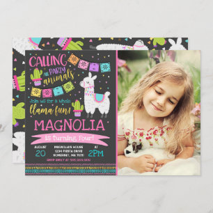 Partido inteiro do divertimento do lama do convite