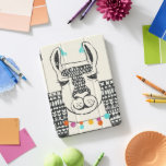 Partido Llama - Retrato<br><div class="desc">Partido Llama III de Chariklia Zarris. Apresenta a face de uma lama em cores restritas com um fundo geométrico e divertido.</div>