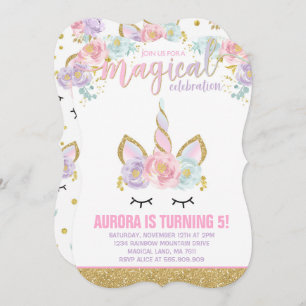 Partido mágico do unicórnio do convite do