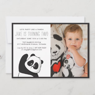 Partido Panda   Convite Monocromático e Fotográfic