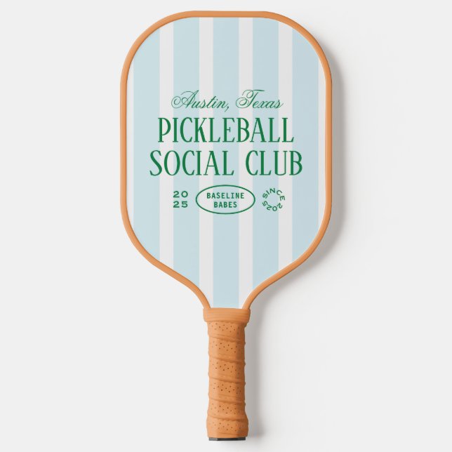 Partido Pickleball Favorece Design verde e azul ad (Front)