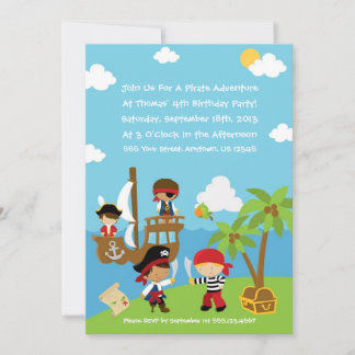 Partido Pirata - Convites Personalizados de Aniver