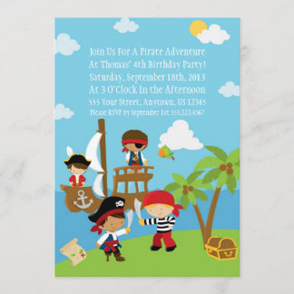 Partido Pirata - Convites Personalizados de Aniver