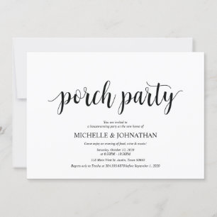 Partido Porch, cartões de convite de festas para u