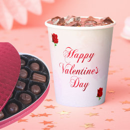 Partido Rosa vermelha de Pastel Suave do feliz dia