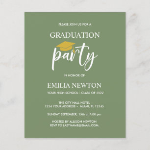 Partido Sage do Boné de formatura de Tassel Dourad