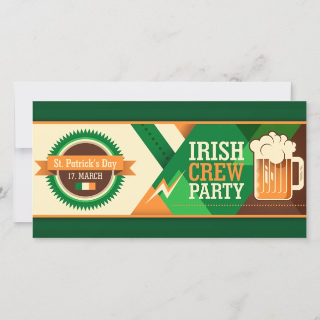 Partido Shamrock Irlandês Dia de São Patrício (Frente)