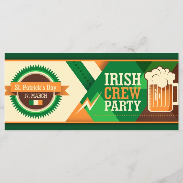 Partido Shamrock Irlandês Dia de São Patrício (Frente)