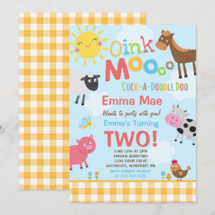 Partido velho da fazenda de MacDonald do convite