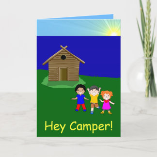 Partir acampar cartão