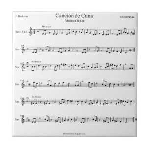 Partitura da canção de ninar de Brahms