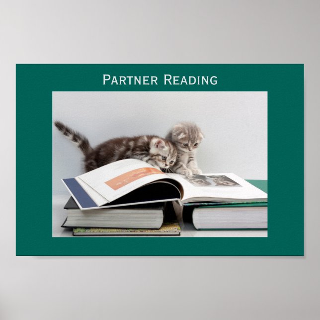 Partner Reading Classroom Poster (Frente)