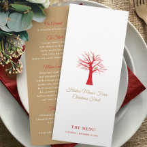 Partucho de evento de Natal em um menu de árvore