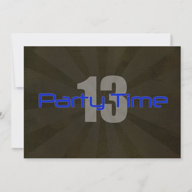 Party convite do aniversário do menino cinzento (Frente)