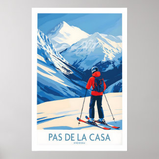 Pas de la Casa Andorra Impressão Pirenéus Esqui