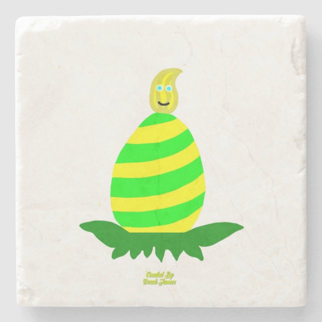 Páscoa anuncia Porta copos de pedra mármore (Frente)